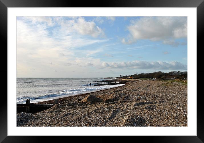 Climping Beach, West Sussex Framed Mounted Print by graham young