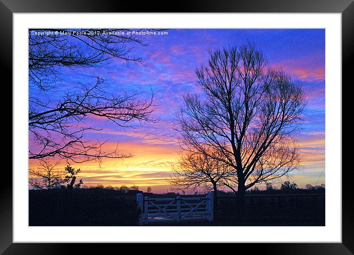 Suffolk Sunrise Framed Mounted Print by Mary Poole