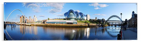 Newcastle Quayside Panorama Acrylic by eric carpenter