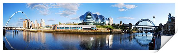 Newcastle Quayside Panorama Print by eric carpenter