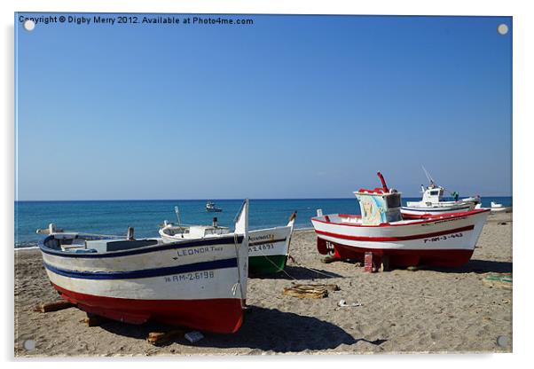 Beached boats Acrylic by Digby Merry