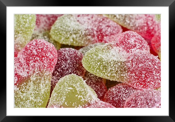 Fizzy Cherry Sweets Framed Mounted Print by Paul Brighton