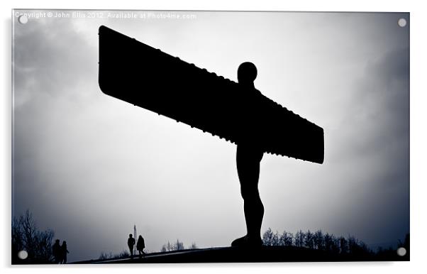 Angel of the North Acrylic by John Ellis