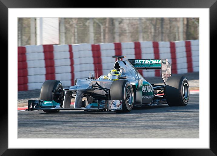 Nico Rosberg 2012 Catalunya Framed Mounted Print by SEAN RAMSELL