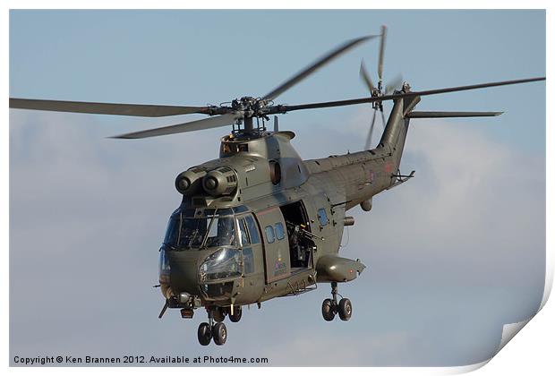 RAF Puma Helicopter Print by Oxon Images