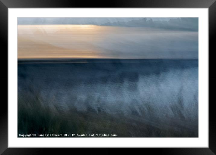 Sunset at Burnham Overy Staithe Framed Mounted Print by Francesca Shearcroft