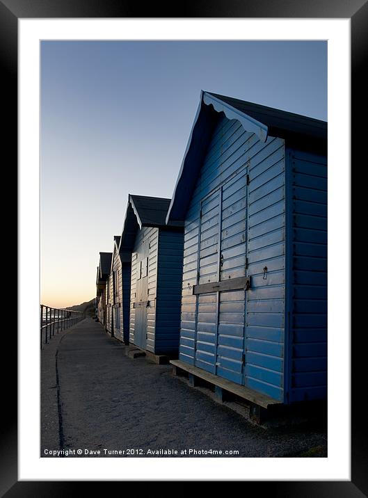 Cromer Beach Huts, Norfolk Framed Mounted Print by Dave Turner