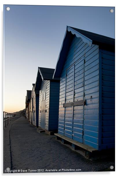 Cromer Beach Huts, Norfolk Acrylic by Dave Turner