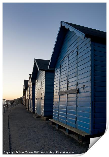 Cromer Beach Huts, Norfolk Print by Dave Turner