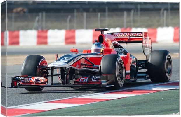 Charels Pic Marussia F1 Team Catalunya 2012 Canvas Print by SEAN RAMSELL