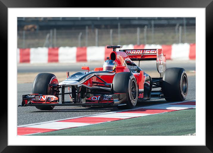 Charels Pic Marussia F1 Team Catalunya 2012 Framed Mounted Print by SEAN RAMSELL