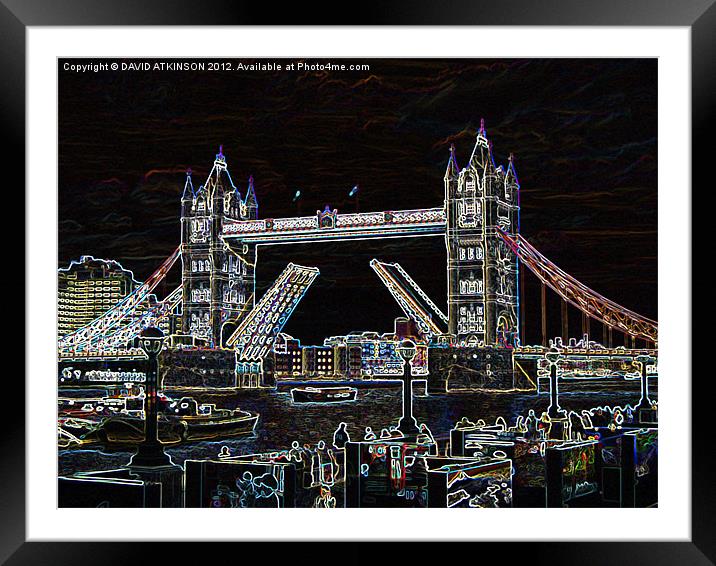 TOWER BRIDGE Framed Mounted Print by David Atkinson