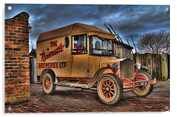 Newcastle Broon Delivery Van Acrylic by Kevin Tate