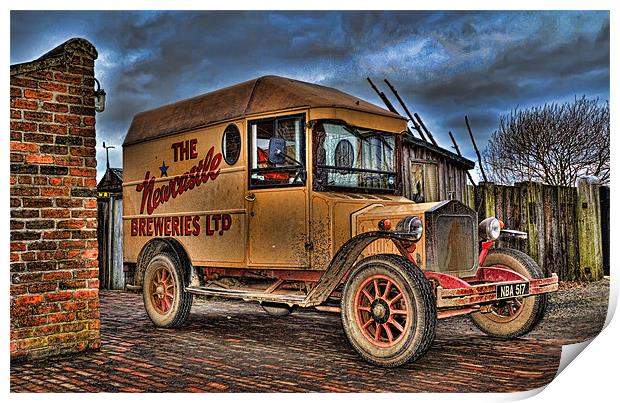 Newcastle Broon Delivery Van Print by Kevin Tate