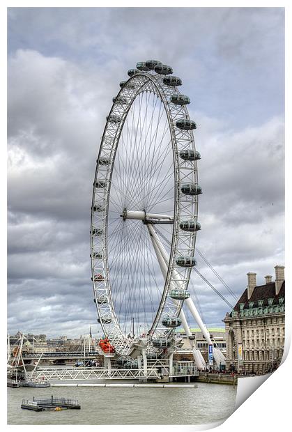 London eye Print by George Cox