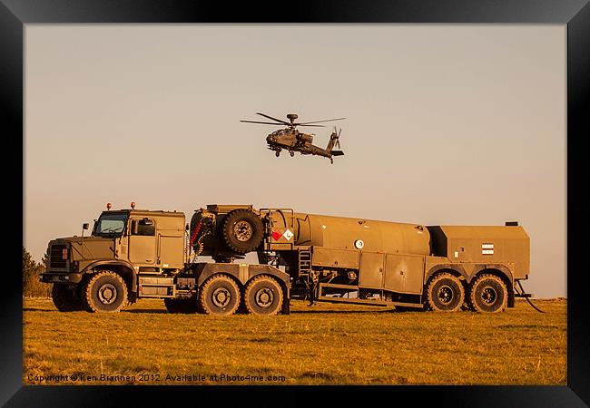 Oshkosh refueller and AH64 Apache Framed Print by Oxon Images