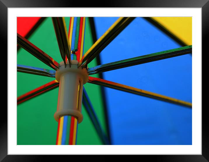 Under my umbrella Framed Mounted Print by Simon Wilson