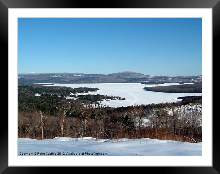 First Connecticut Lake Framed Mounted Print by Peter Castine