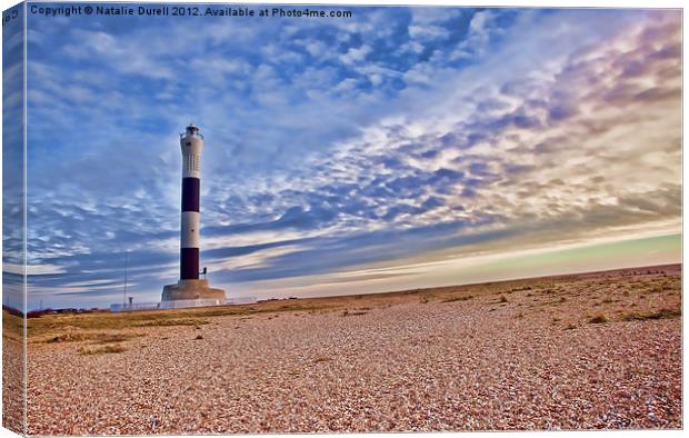 Dungeness Lighthouse Canvas Print by Natalie Durell