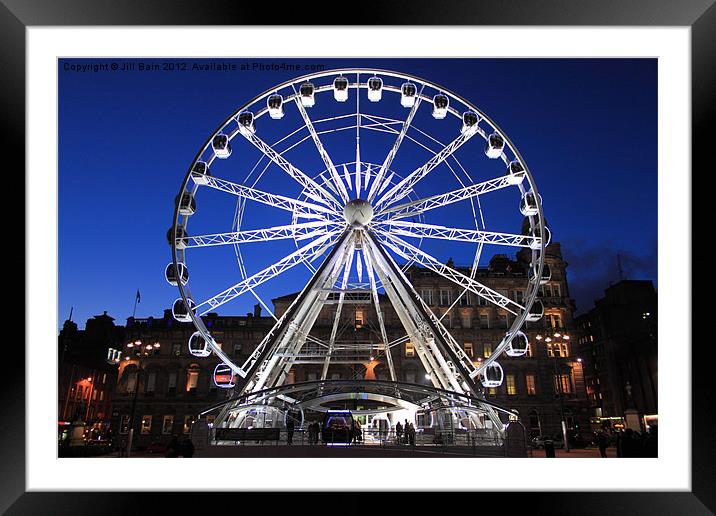 Wheel of Glasgow Framed Mounted Print by Jill Bain