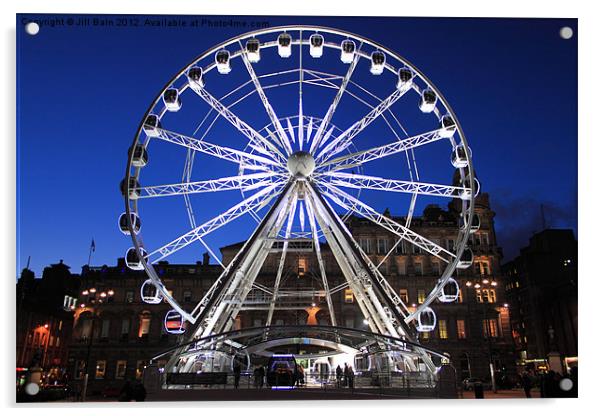 Wheel of Glasgow Acrylic by Jill Bain