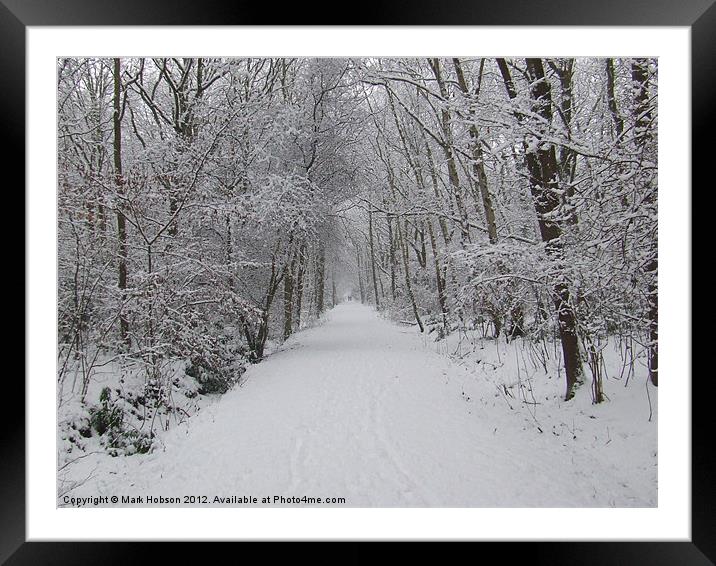Winters Trail Framed Mounted Print by Mark Hobson