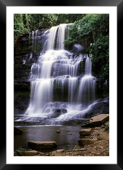 The Waterfall Framed Mounted Print by Yvette Harris