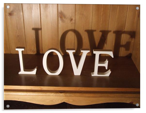 wooden love Acrylic by will pratt