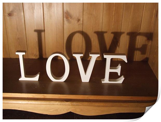 wooden love Print by will pratt
