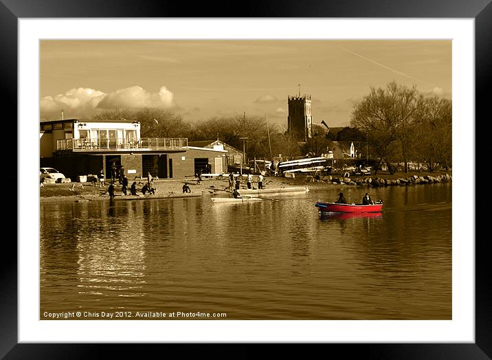 Christchurch Harbour Framed Mounted Print by Chris Day
