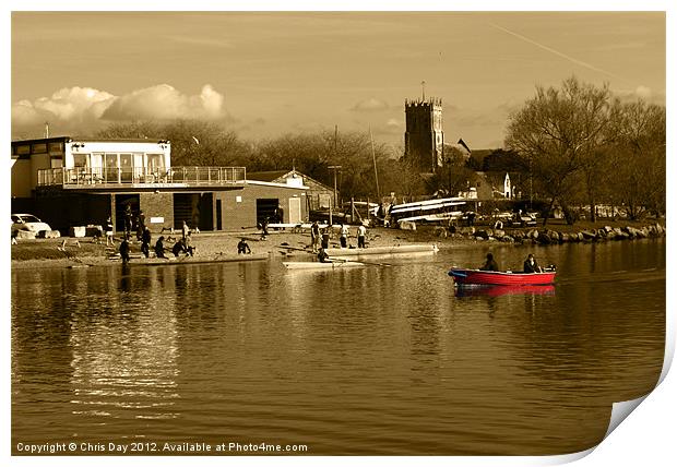 Christchurch Harbour Print by Chris Day
