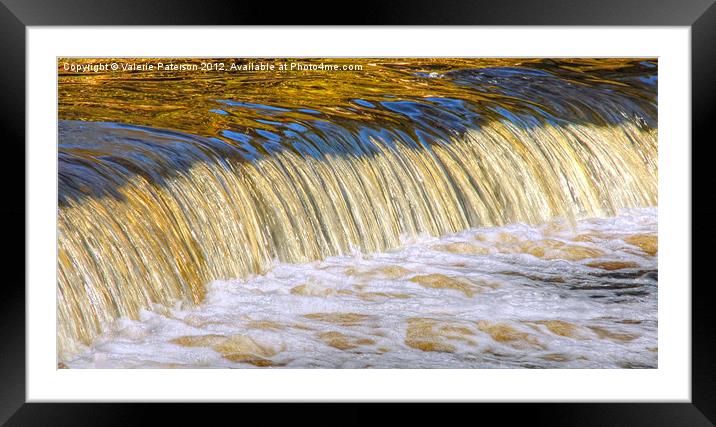 Flow Of Gold Framed Mounted Print by Valerie Paterson