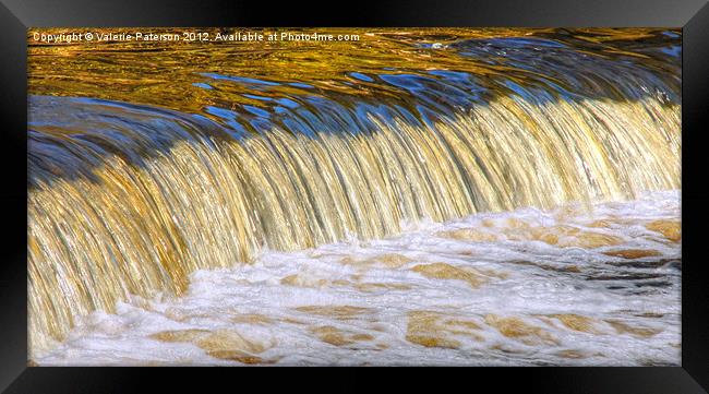 Flow Of Gold Framed Print by Valerie Paterson