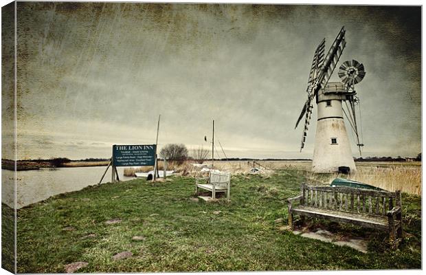 A textured Thurne Mill Canvas Print by Stephen Mole