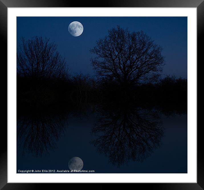 Moonlit Morning Framed Mounted Print by John Ellis