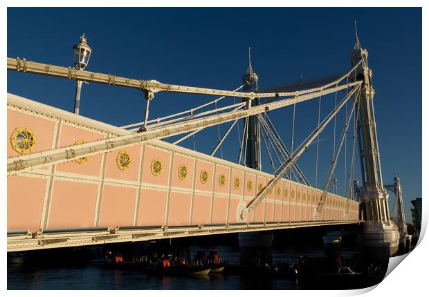 The albert Bridge London Print by David Pyatt