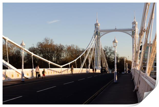 The Albert Bridge London Print by David Pyatt