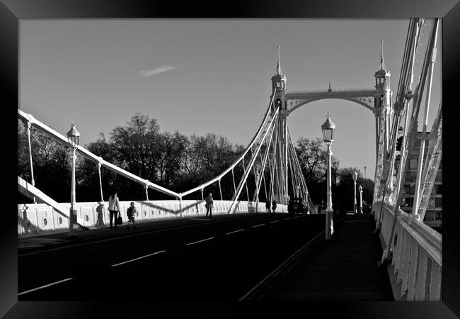 The Albert Bridge London Framed Print by David Pyatt