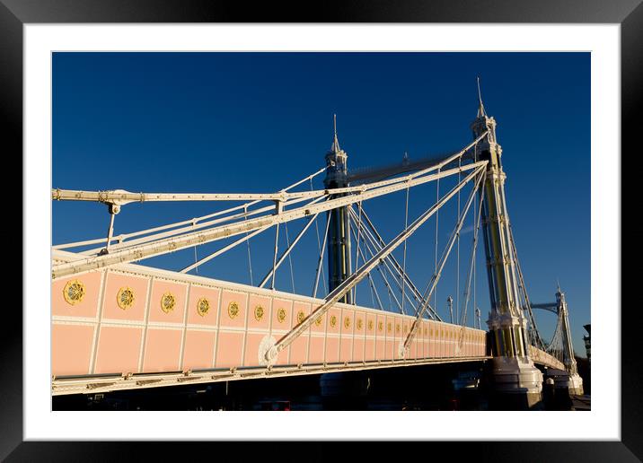 The Albert Bridge London Framed Mounted Print by David Pyatt