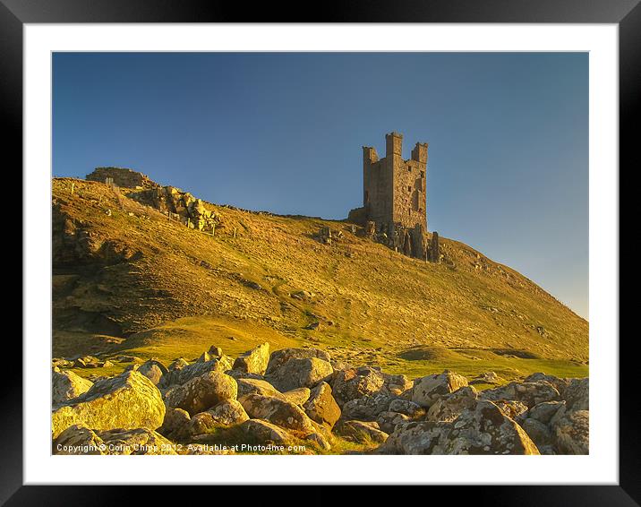 Dunstanburgh in the sun Framed Mounted Print by Colin Chipp