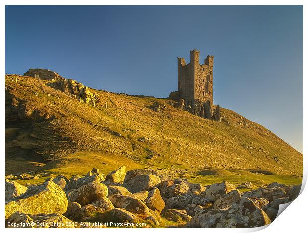 Dunstanburgh in the sun Print by Colin Chipp