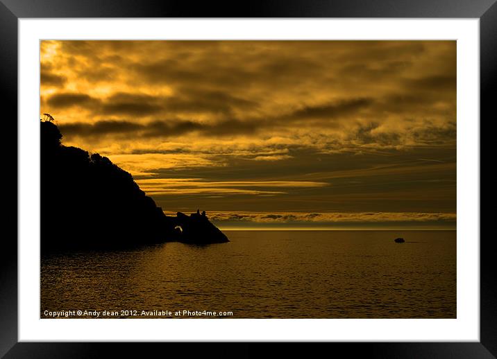 Golden skies Framed Mounted Print by Andy dean