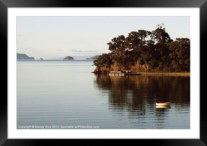 Drifting dinghy Framed Mounted Print by Mandy Rice
