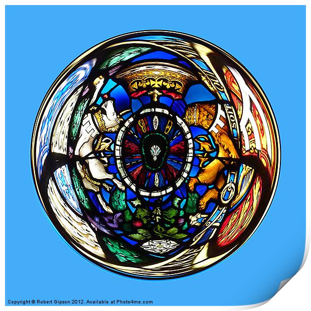 Spherical Stain Glass in the round Print by Robert Gipson