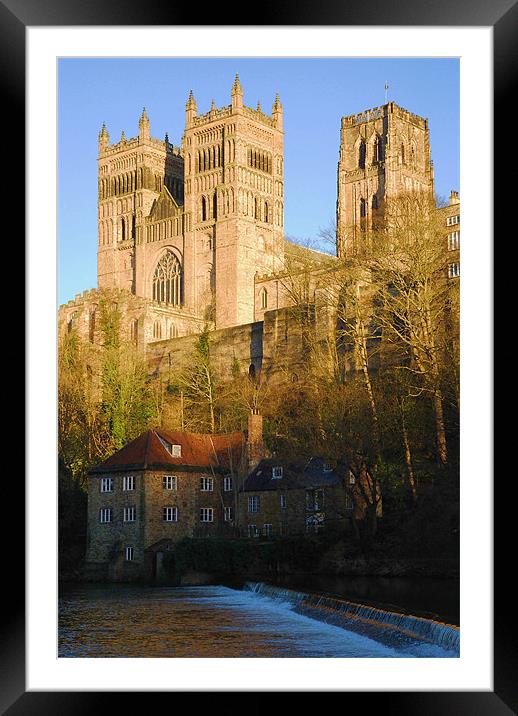 durham cathedral and mill Framed Mounted Print by eric carpenter