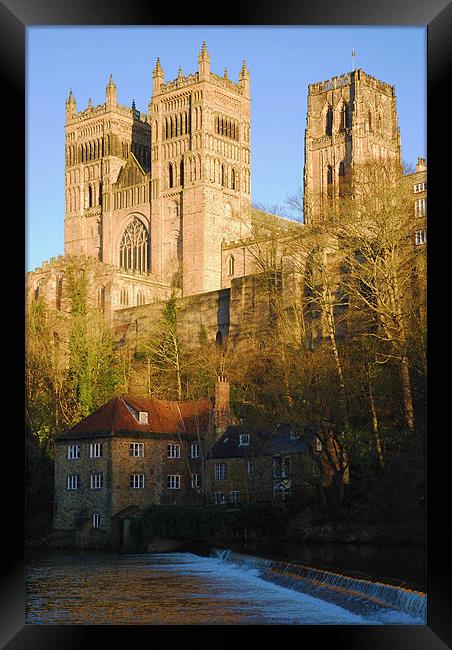durham cathedral and mill Framed Print by eric carpenter