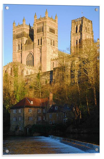 durham cathedral and mill Acrylic by eric carpenter