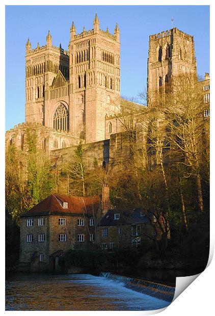 durham cathedral and mill Print by eric carpenter