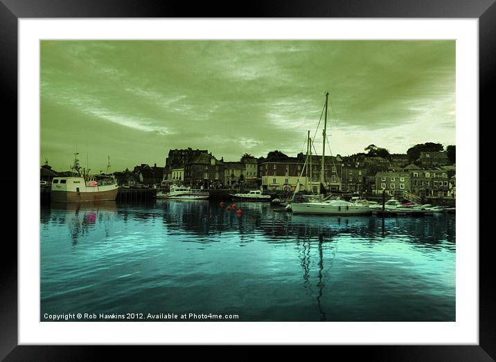 Padstow Harbour Framed Mounted Print by Rob Hawkins