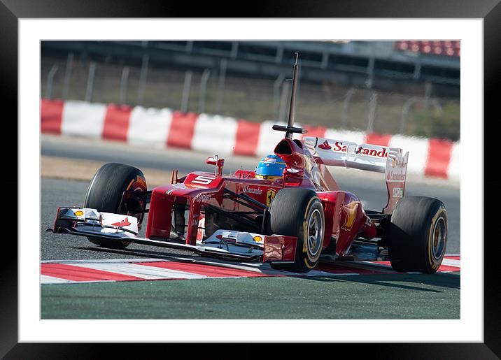 Fernando Alonso 2012 Framed Mounted Print by SEAN RAMSELL